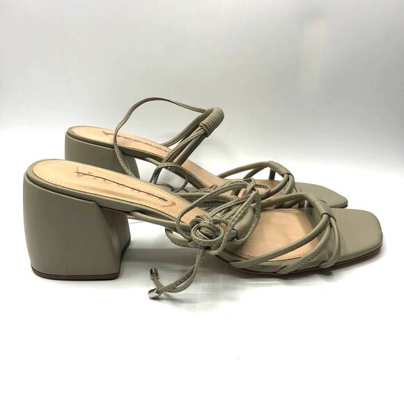 Free People X Vicenza Love Struck Square Toe Wrap Heels Olive US 11 - Picture 4 of 8